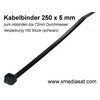 Kabelbinder 250x5mm (Verpackung 100 St�ck) schwarz