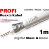 Profi Koaxialkabel 110dB Class A 7,2mm (Meterware) wei� 