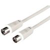 TV Anschlu�kabel Stecker / Kupplung L�nge:  1,5m  wei�