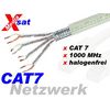 PIMF Netzwerkkabel 1000 MHz, CAT7, halogenfrei, 8-adrig, Volldraht, beige (Meterware)