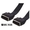 Scarkabel 21pol. Flachband L�nge:  0,5m  schwarz