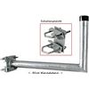 Profi Wandhalter Stahl verzinkt mit Zahnschelle 45cm lang