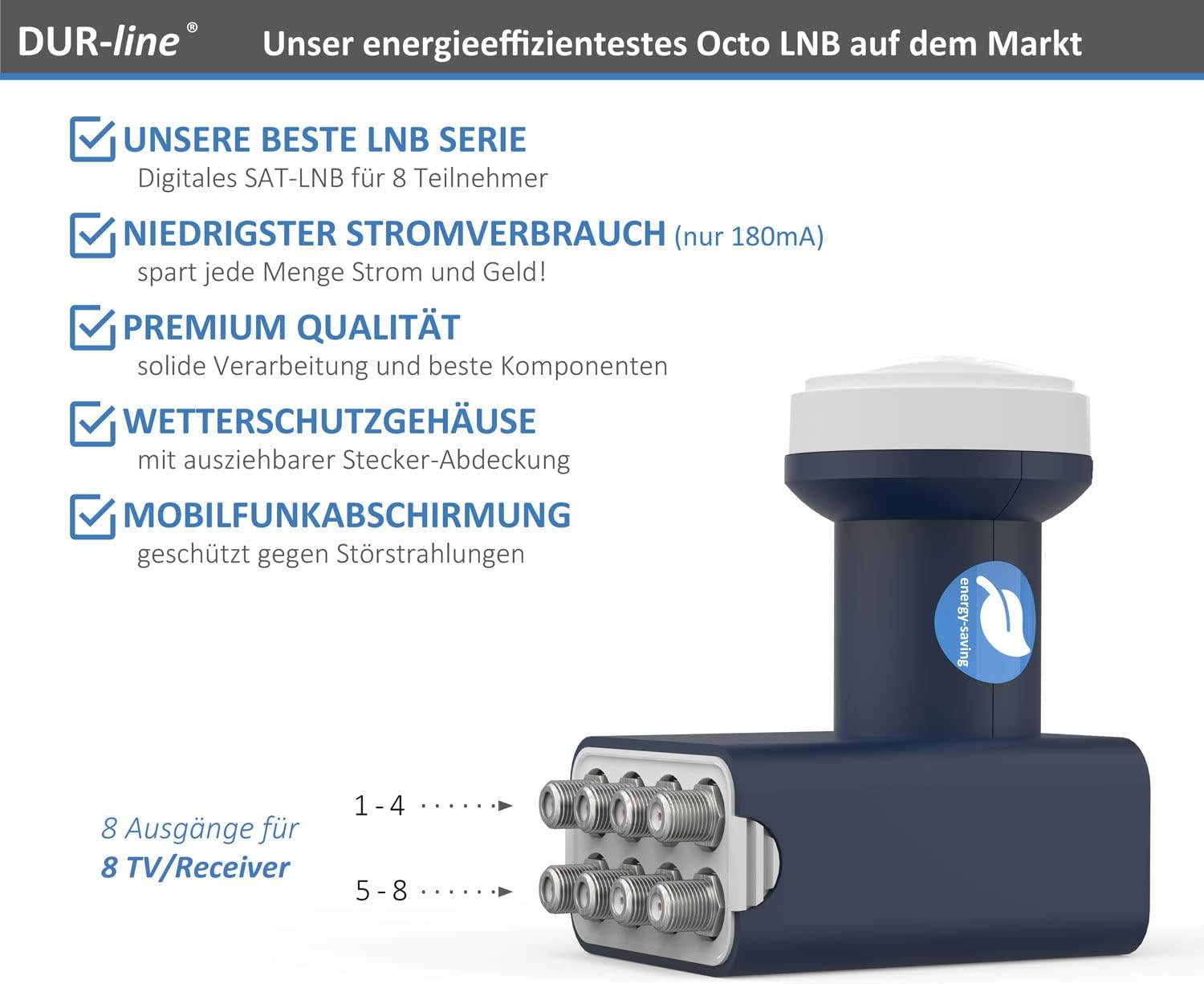 Octo LNB - DUR-line Blue ECO Octo - Stromspar-LNB - 8 Teilnehmer --/bilder/big/11069_2.jpg