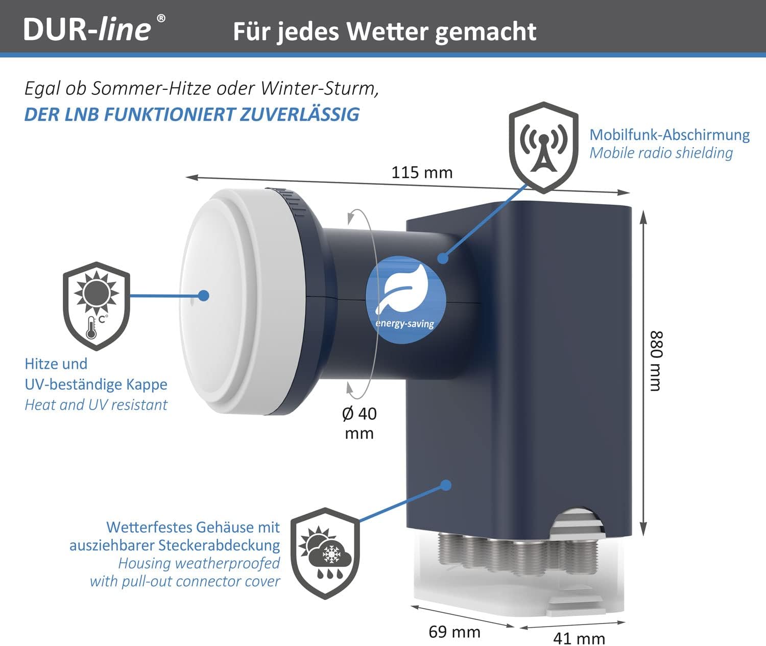 Octo LNB - DUR-line Blue ECO Octo - Stromspar-LNB - 8 Teilnehmer --/bilder/big/11069_3.jpg