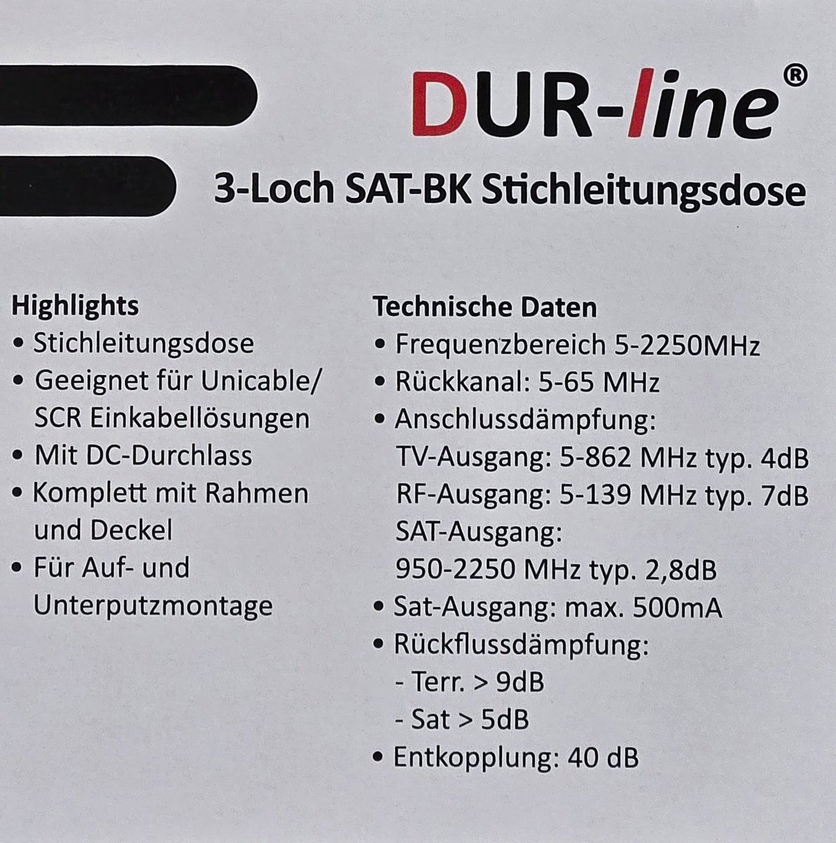 DUR-line 62600  SAT- Antennendose - Enddose | Class A-/bilder/big/20240912_110901.jpg