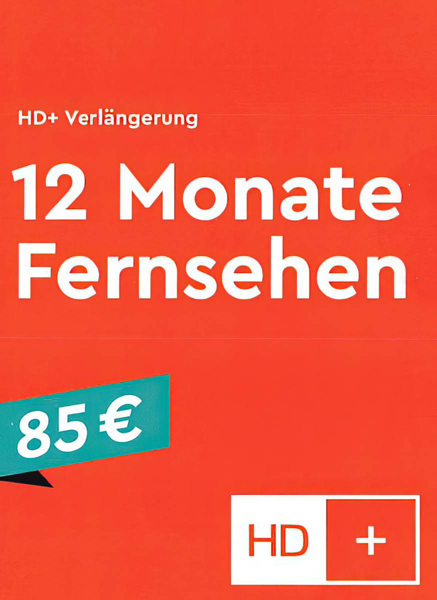 HD+ PLUS Verlängerung per E-Mail - 12 Monate verlängern | 24/7 Service | ohne Abo | PIN-Code Zusendung per E-Mail passend für alle HD+ Karten HD+ TV-Keys und alle aktuellen Geräte wo HD+ bereits fest drin integriert ist