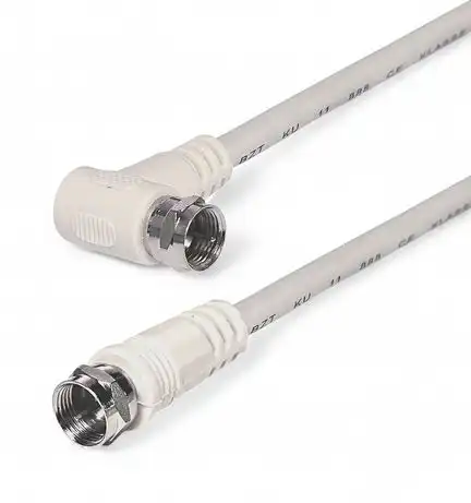 1.5 m Sat-Anschlusskabel F-Stecker - F-Winkelstecker Länge: 1.5 m Stecker 1x gewinkelt / 1x gerade / weiß