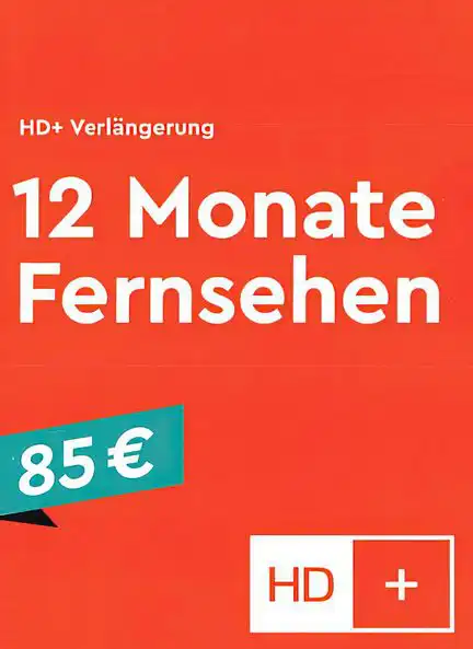 HD+ PLUS Verlängerung per E-Mail - 12 Monate verlängern | 24/7 Service | ohne Abo | PIN-Code Zusendung per E-Mail passend für alle HD+ Karten HD+ TV-Keys und alle aktuellen Geräte wo HD+ bereits fest drin integriert ist